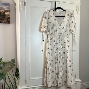 Madewell cream flower dress